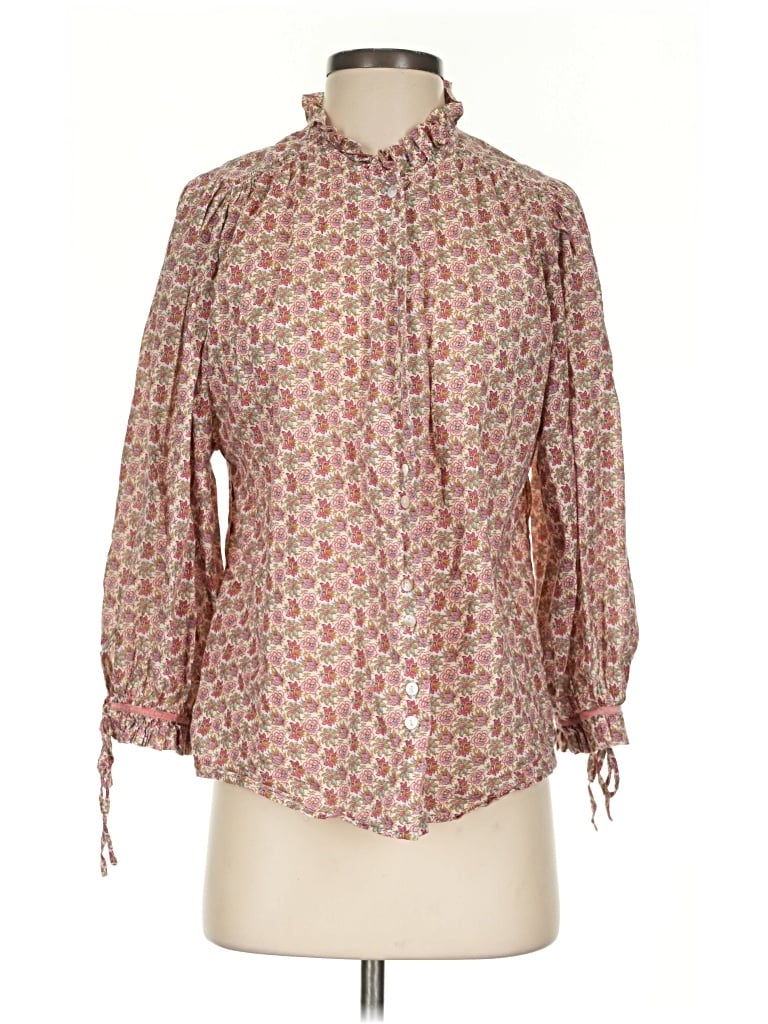 Pre-owned Sundance 3/4 Sleeve Blouse In Pink
