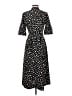 Ann Taylor 100% Polyester Polka Dots Black Casual Dress Size 0 - photo 2
