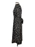 Ann Taylor 100% Polyester Polka Dots Black Casual Dress Size 0 - photo 5