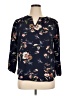 Fun2Fun Floral Blue 3/4 Sleeve Blouse Size XL - photo 1