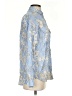 Express Print Blue Long Sleeve Blouse Size S - photo 4