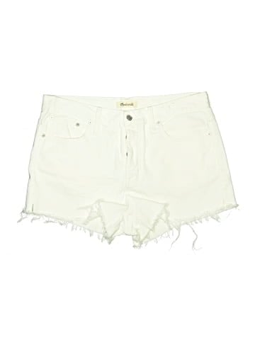 Madewell Relaxed Denim Shorts in Tile White (view 1)