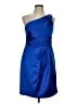 David's Bridal 100% Polyester Solid Blue Cocktail Dress Size 12 - photo 1