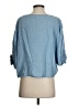 14th & Union 100% Lyocell Blue 3/4 Sleeve Blouse Size XS - photo 2