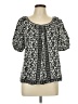 Max Studio Black Short Sleeve Blouse Size L - photo 1