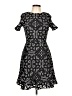 Aqua Paisley Black Casual Dress Size L - photo 1