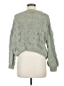 Pol 100% Polyester Chevron-herringbone Green Pullover Sweater Size M - photo 2