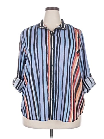 Nic + Zoe 3/4 Sleeve Button-Down Shirt (view 1)