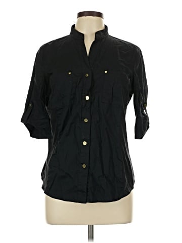 Anne Klein 3/4 Sleeve Button-Down Shirt (view 1)