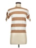 Ann Taylor Stripes Tan Brown Short Sleeve Turtleneck Size M (petite) - photo 1