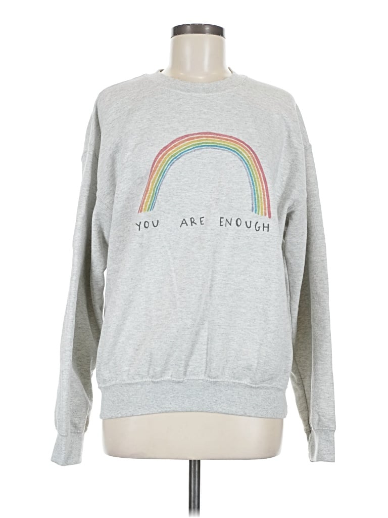 Pre-owned Unbranded Sweatshirt In Silver