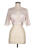 Cotton Candy LA 100% Polyester Ivory Short Sleeve Blouse Size M - photo 1