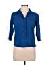 No Boundaries Solid Blue 3/4 Sleeve Blouse Size 7 - 9 - photo 1