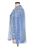 Kut from the Kloth 100% Polyester Paisley Blue Long Sleeve Blouse Size XL - photo 5