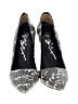 Alice + Olivia 100% Leather Animal Print Silver Heels Size EU 38 1/2 - photo 2
