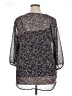 Liz Claiborne 100% Polyester Black 3/4 Sleeve Blouse Size XL - photo 2