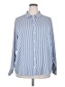 On 34th 100% Polyester Stripes Blue Long Sleeve Blouse Size 2X - photo 1