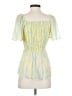 Moon River 100% Polyester Yellow Short Sleeve Blouse Size XS - photo 2