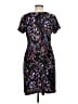 Connected Apparel Print Black Casual Dress Size 8 - photo 2