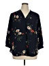 Vince Camuto 100% Polyester Floral Blue 3/4 Sleeve Blouse Size 1X - photo 1
