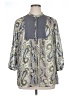 Liz Claiborne 100% Polyester Paisley Gray 3/4 Sleeve Blouse Size XL - photo 1