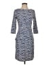 J. McLaughlin Chevron-herringbone Animal Print Blue Casual Dress Size S - photo 1
