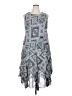 Roaman's 100% Polyester Graphic Gray Casual Dress Size 18W - photo 1