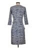 J. McLaughlin Chevron-herringbone Animal Print Blue Casual Dress Size S - photo 2
