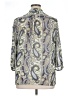 Liz Claiborne 100% Polyester Paisley Gray 3/4 Sleeve Blouse Size XL - photo 2