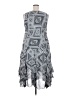 Roaman's 100% Polyester Graphic Gray Casual Dress Size 18W - photo 2