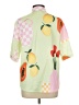 Unbranded 100% Polyester Print Green 3/4 Sleeve Blouse Size L - photo 2