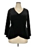 ELOQUII Black Long Sleeve Top Size 18 Plus - photo 1