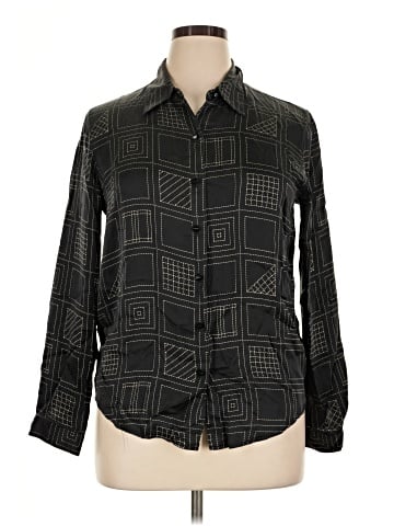 Liz Claiborne Collection Long Sleeve Silk Top (view 1)