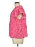 Gap 100% Rayon Pink Short Sleeve Blouse Size L - photo 5