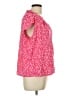 Gap 100% Rayon Pink Short Sleeve Blouse Size L - photo 4