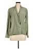 Neiman Marcus 100% Silk Green Long Sleeve Silk Top Size 8 - photo 1