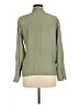 Neiman Marcus 100% Silk Green Long Sleeve Silk Top Size 8 - photo 2