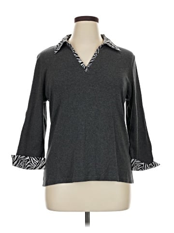 Karen Scott 3/4 Sleeve Top (view 1)