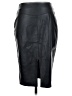 Express 100% Polyester Black Faux Leather Skirt Size 4 - photo 2