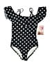 Kanu Surf Polka Dots Black One Piece Swimsuit Size 10 - photo 1