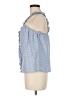 Waverly Grey 100% Cotton Polka Dots Blue Sleeveless Blouse Size M - photo 5