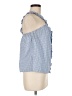 Waverly Grey 100% Cotton Polka Dots Blue Sleeveless Blouse Size M - photo 4