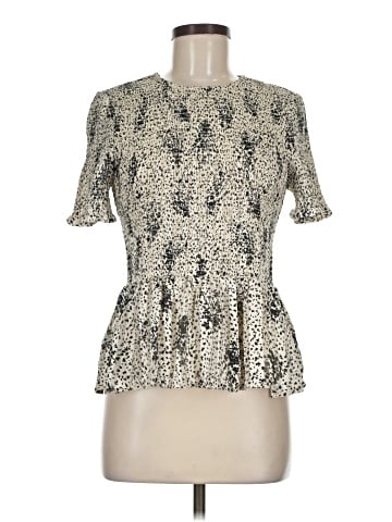 Aqua Short Sleeve Blouse (view 1)
