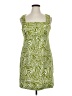 Perceptions Print Green Cocktail Dress Size 16 - photo 1