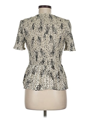 Aqua Short Sleeve Blouse (view 2)