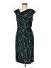 David Meister Graphic Teal Cocktail Dress Size 6 - photo 1