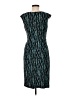 David Meister Graphic Teal Cocktail Dress Size 6 - photo 2