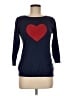 Old Navy 100% Cotton Hearts Blue Pullover Sweater Size M - photo 1