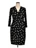 Anne Klein Print Black Casual Dress Size 16 - photo 1