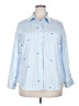 Unbranded Hearts Blue Long Sleeve Blouse Size XXL - photo 1